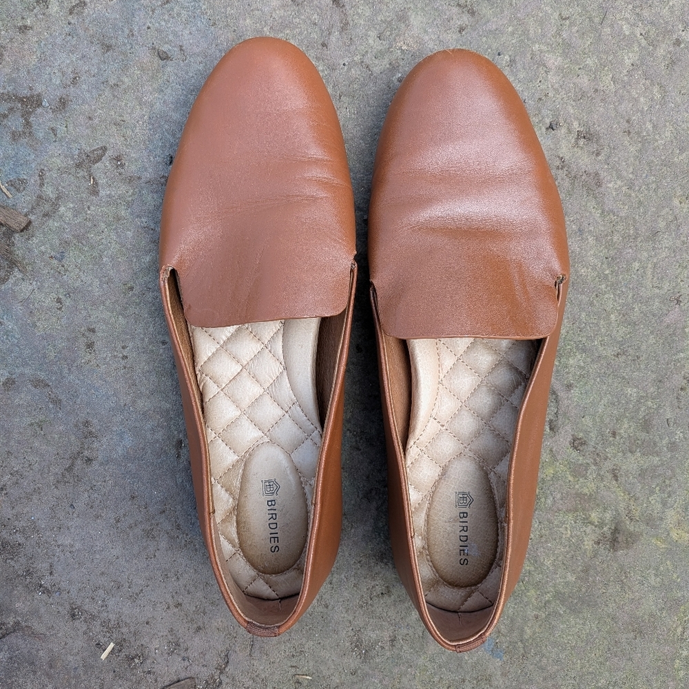 Birdies Starling Cognac Leather Loafers